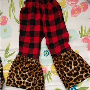 Toddler bells cheetah and buffalo plaid
